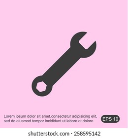 Wrench key sign icon