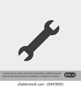 Wrench key sign icon