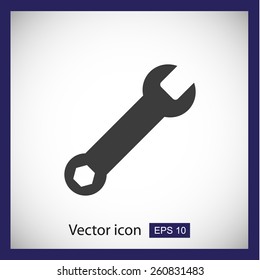 Wrench key sign icon