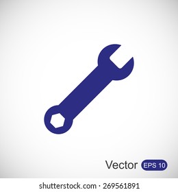 Wrench key sign icon