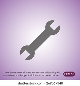 Wrench key sign icon