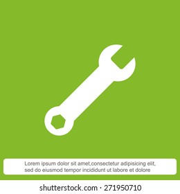 Wrench key sign icon
