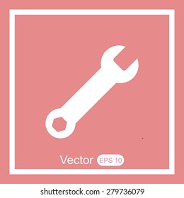 Wrench key sign icon