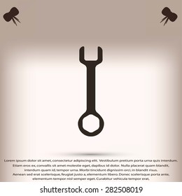 Wrench key sign icon