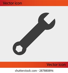 Wrench key sign icon. 
