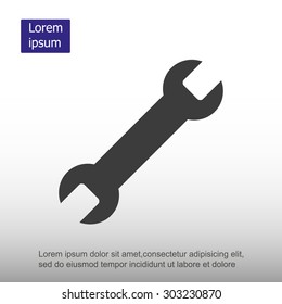 Wrench key sign icon
