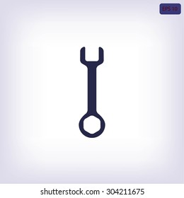 Wrench key sign icon