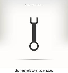 Wrench key sign icon