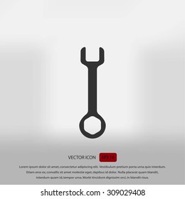 Wrench key sign icon