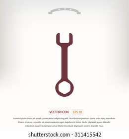 Wrench key sign icon