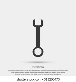 Wrench key sign icon