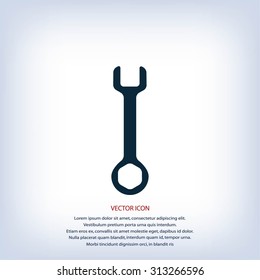 Wrench key sign icon