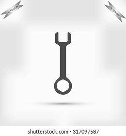 Wrench key sign icon