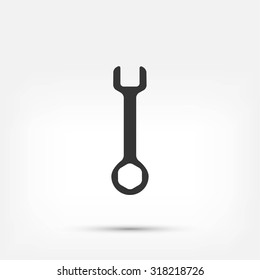 Wrench key sign icon