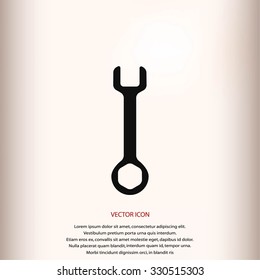 Wrench key sign icon