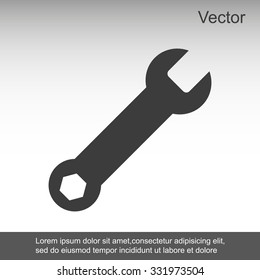 Wrench key sign icon