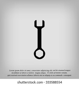Wrench key sign icon