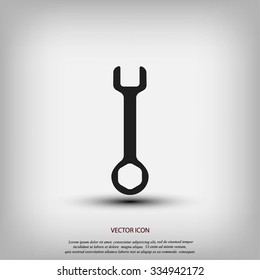 Wrench key sign icon