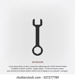 Wrench key sign icon