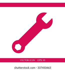 Wrench key sign icon. 