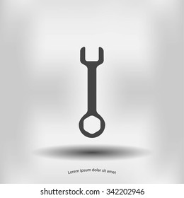 Wrench key sign icon