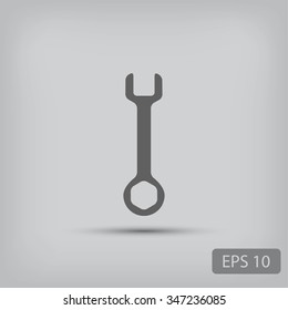 Wrench key sign icon