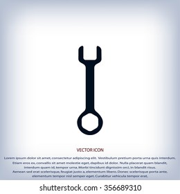 Wrench key sign icon