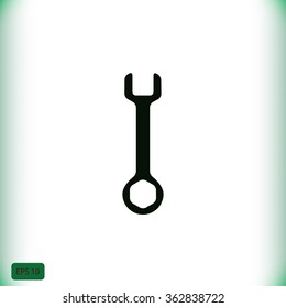 Wrench key sign icon