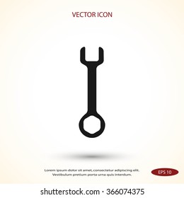 Wrench key sign icon