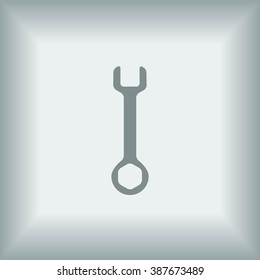 Wrench key sign icon
