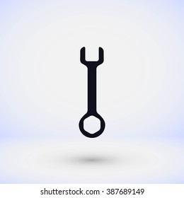 Wrench key sign icon