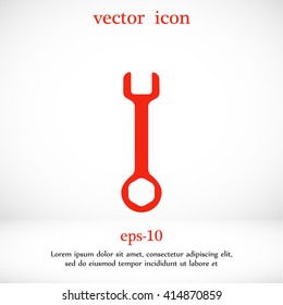Wrench key sign icon