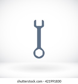 Wrench key sign icon