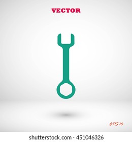 Wrench key sign icon