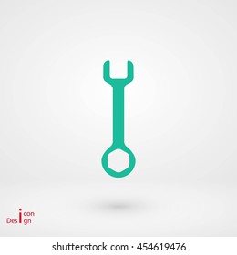Wrench key sign icon