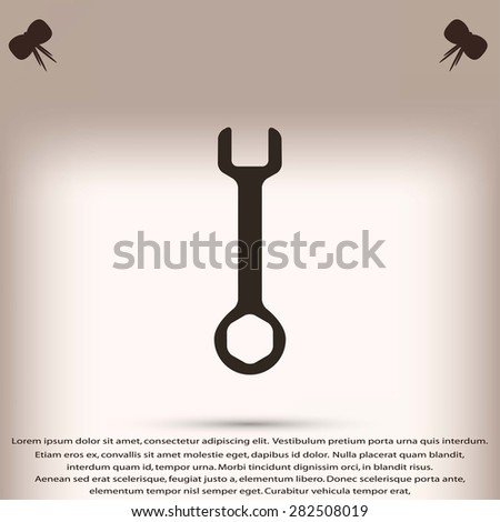 Image, Stock Photo Two wrench large and small with price tag purple background