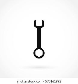 Wrench key sign icon, flat design best vector icon