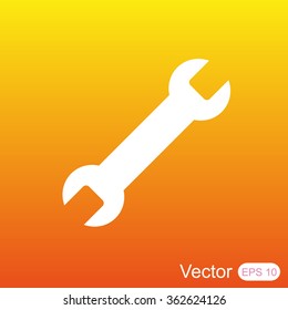 Wrench key sign icon. Service tool symbol