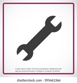 Wrench key sign icon. Service tool symbol