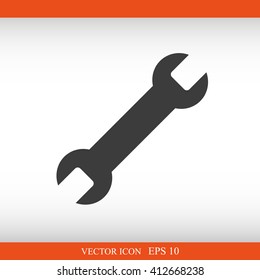 Wrench key sign icon. Service tool symbol
