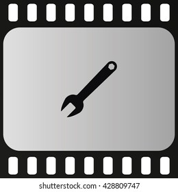 Wrench key sign icon. Service tool symbol.