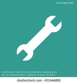 Wrench key sign icon. Service tool symbol
