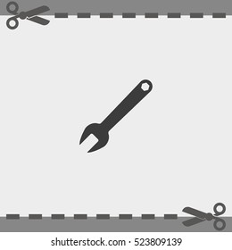 Wrench key sign icon. Service tool symbol.
