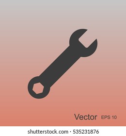 Wrench key sign icon. Service tool symbol