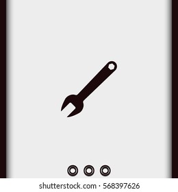 Wrench key sign icon. Service tool symbol.