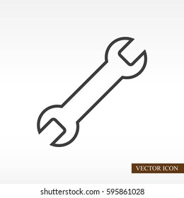 Wrench key sign icon. Service tool symbol