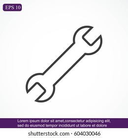 Wrench key sign icon. Service tool symbol