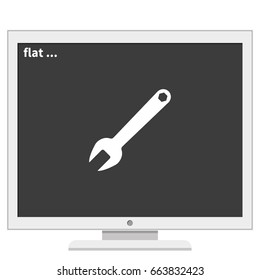 Wrench key sign icon. Service tool symbol.
