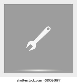 Wrench key sign icon. Service tool symbol.