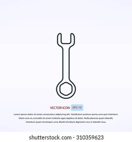 Wrench key sign icon vector
